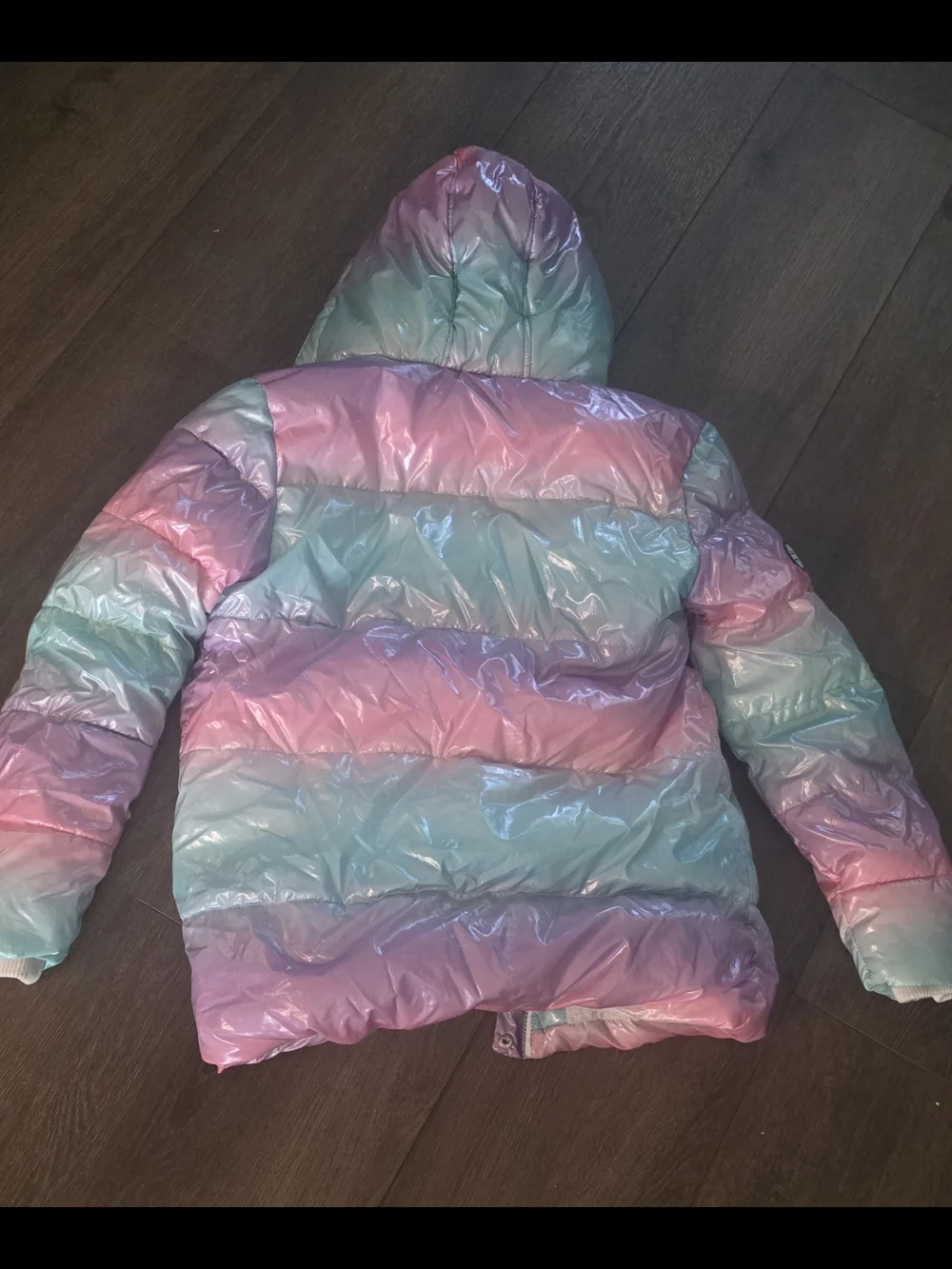 Justice Iridescent Pastel Jacket - Lavender, Teal, Pink